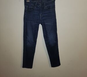 American Eagle Outfitters Men's Dark Blue Skinny Jeans